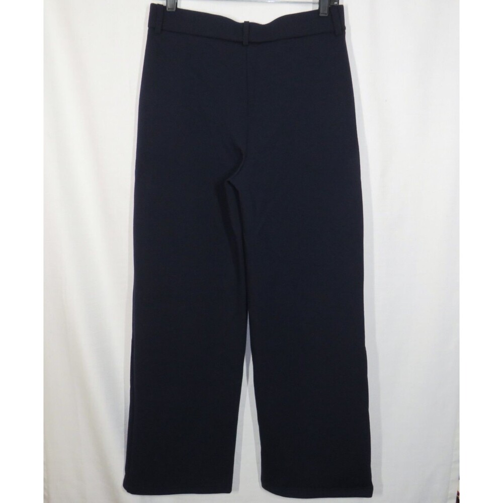 OGL FuzzLuxe Soft Cozy Wool Blend Straight Leg Pull On Pants Navy PETITE  XS - Picture 8 of 9